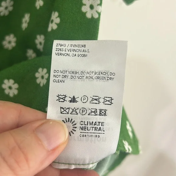 REFORMATION Green Janet Floral Woven Top Size 4 - Picture 12 of 16